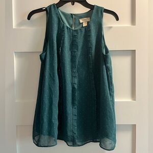 Loft Teal Sleeveless Top